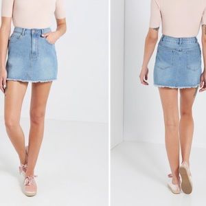 NINETEEN 91 JEANS The Re-Made Denim Mini Skirt 8